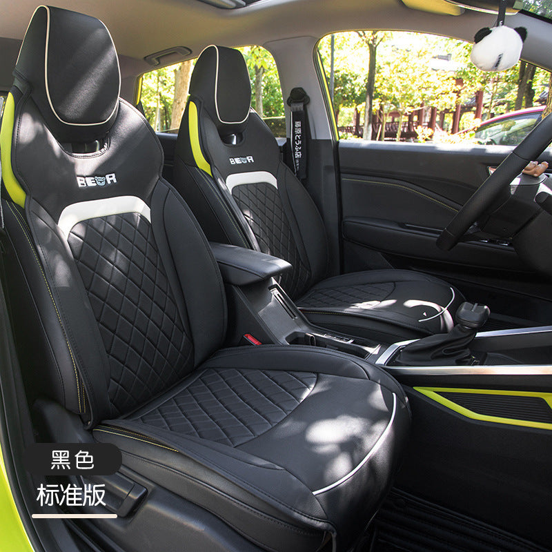 Funda de asiento de coche lujosa, transpirable y cómoda