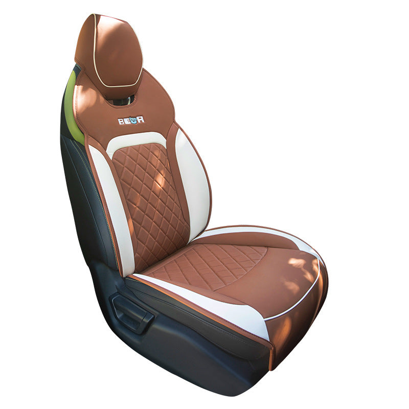 Funda de asiento de coche lujosa, transpirable y cómoda