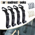 AutoPlus 4-pack car seat headrest storage hooks for bags groceries and purses
